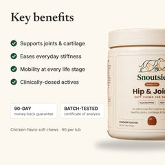 Key benefits of Snoutsie Hip & Joint soft chews
