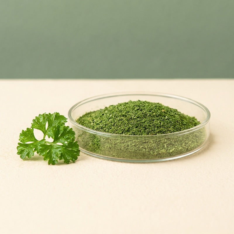 Parsley Leaf ingredient in a glass dish