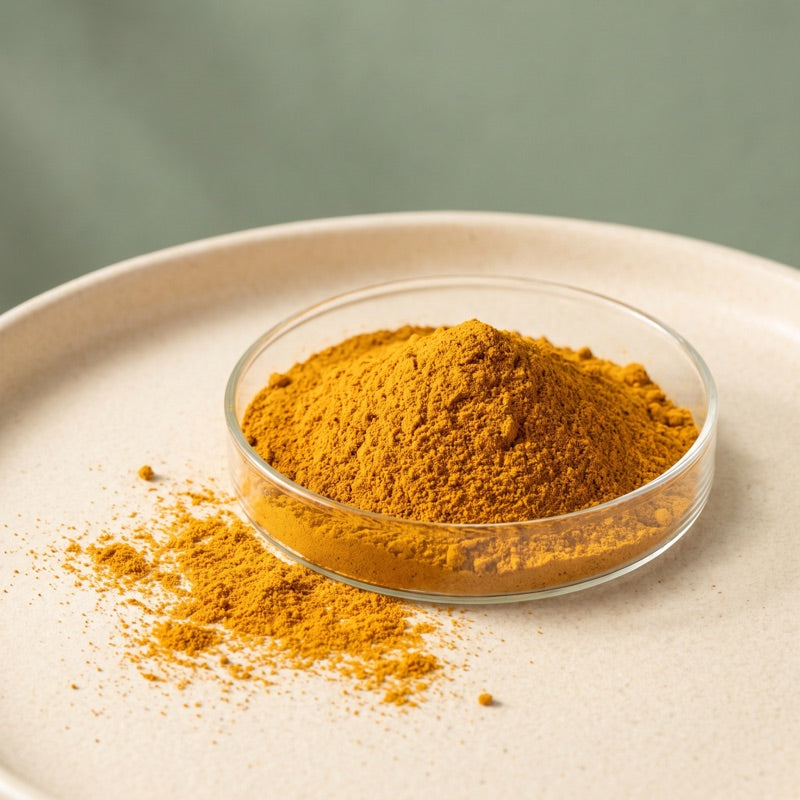 Turmeric extract, a vivid golden powder