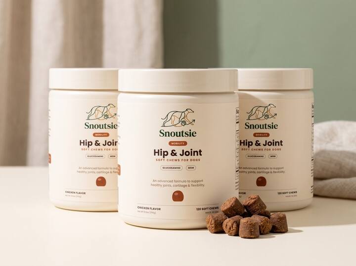 Snoutsie Hip & Joint soft chew tubs